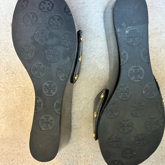 Tory Burch Size 7 Black Platform Slides - Picture 2 of 7